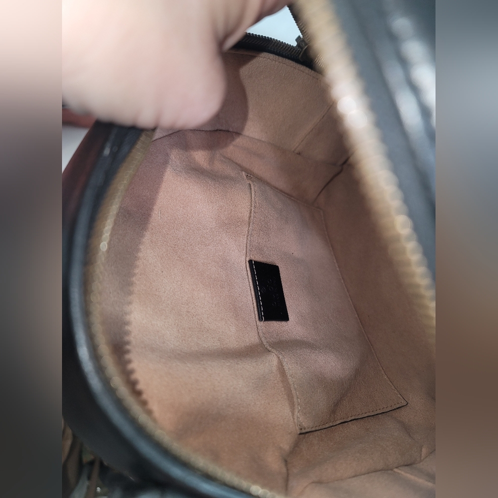 Gucci Black Matelasse Leather GG Marmont Backpack - Picture 11 of 15